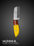 Damascus skinner kitchen knife