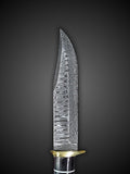 Damascus steel clip point Bowie Knife