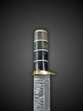 Damascus steel clip point Bowie Knife