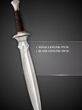 Hand forged high carbon steel blade of Barrow Sword
