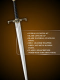 Blackfyre sword blade showing polished Valyrian steel finish