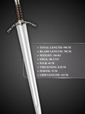 Hand forged high carbon steel blade of Boromir Sword
