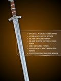 Brown Northman sword blade showing central fuller design