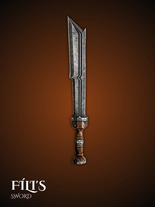Fíli's Sword full view - Dwarven prince blade replica
