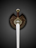 Close up of Herugrim Sword horse head guard detail