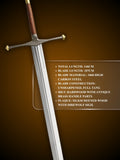 Hand forged high carbon steel blade of Ice Sword
