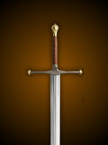 Close up of Ice Sword hilt and crossguard detail