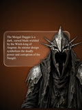 Morgul Dagger Sword displayed with Nazgûl themed backdrop