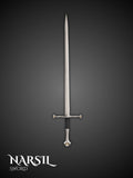 Narsil Sword full view, hand forged Anduril replica from Lord of the Rings