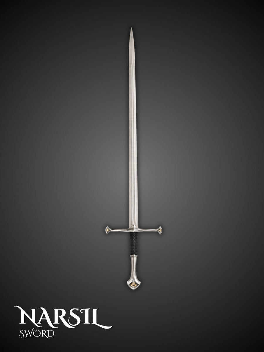 Narsil Sword full view, hand forged Anduril replica from Lord of the Rings
