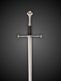 Side angle view of Narsil Sword, Aragorn's Anduril blade replica