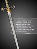 Ornamental sword blade showing engraved pattern near the guard