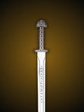 Ragnar Lothbrok Sword Engraved Runes and Jewel Hilt