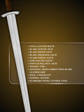 Red Dragon Five Lobe sword blade showing spring steel finish