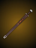 Red Dragon Type N Viking sword shown with matching scabbard
