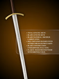 Hand forged steel blade of Robb Stark's Sword