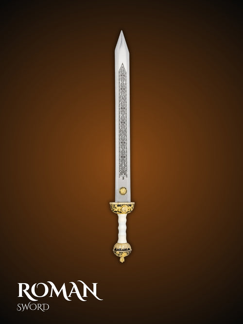 Roman Gladiator Sword full view double edged blade
