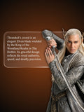 Thranduil's Sword displayed with Woodland Realm themed backdrop