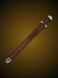Three Lobed Viking sword shown with matching scabbard